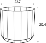 facet round 23cm verde tè